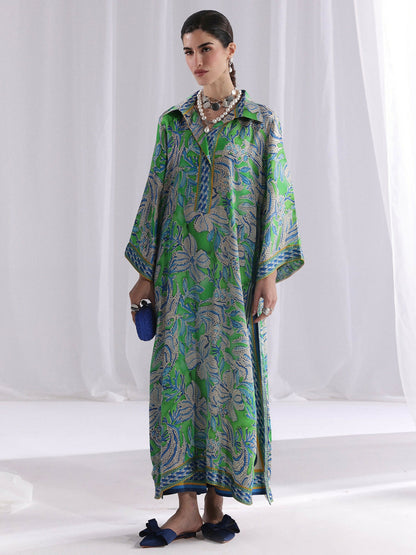 Binilyas Silk Digital Printed Co-Ord Set-30091