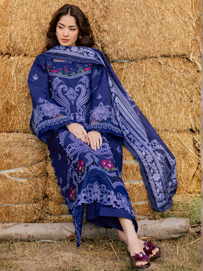 Parishay Summer Queen Vol 2 Lawn Embroidered Unstitched 3-Piece Suit-SQU-12