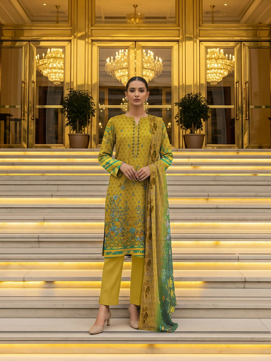 Grace & Style Dhanak Embroidered Unstitched 3-Piece Suit-06