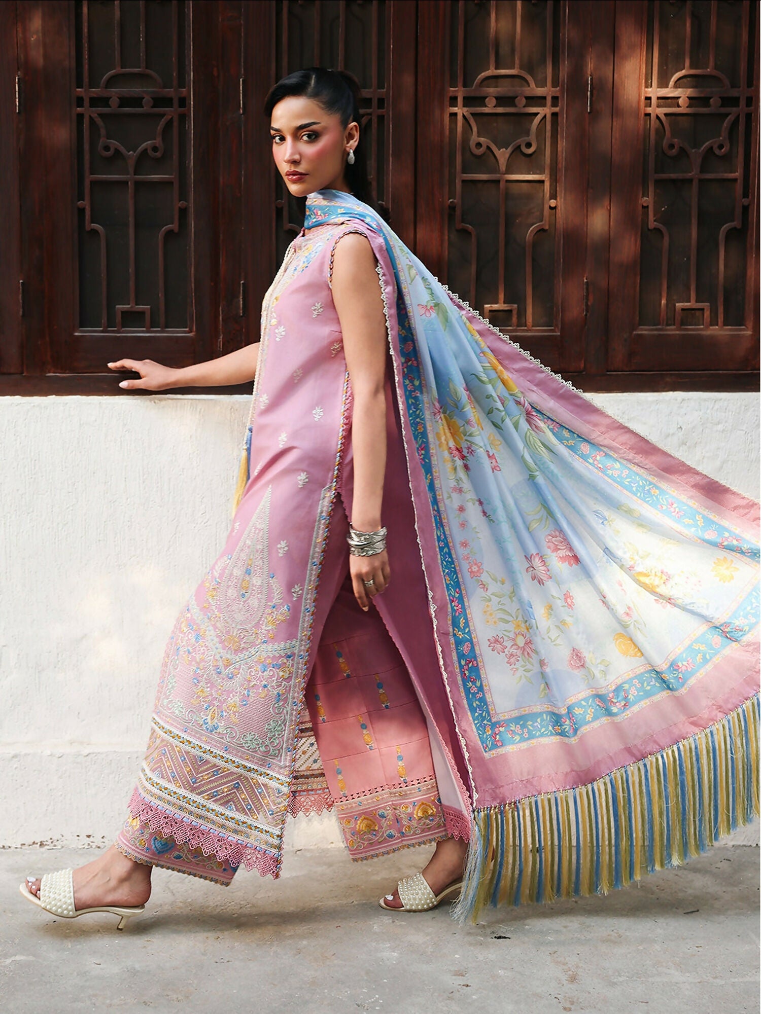 Binilyas Lumina Summer Lawn Embroidered Unstitched 3-Piece Suit-L77-B