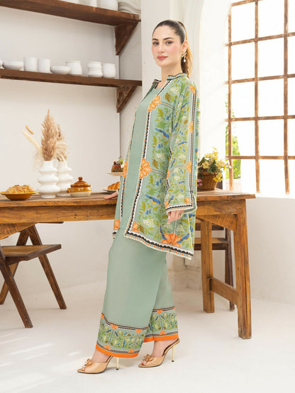 Panache Apparel Florise Lawn Printed Co-Ord Set-Ocean Mist