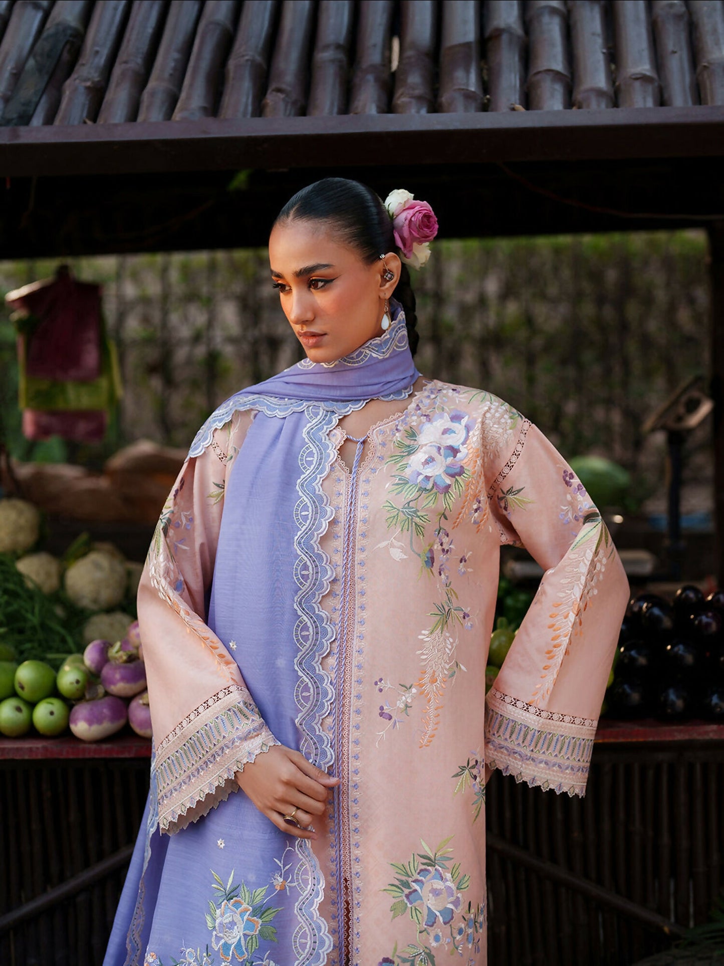 Binilyas Suroor Eid Pret'26 Lawn Embroidered Stitched 3-Piece Suit-241-A
