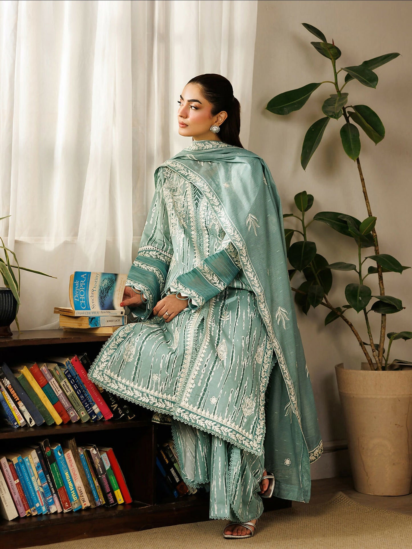Mahnur Leila Lawn'26 Embroidered Stitched 3-Piece Suit-L-02