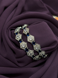 Glitter Jewellery Midnight Grace Navy & Crystal Bangle Set
