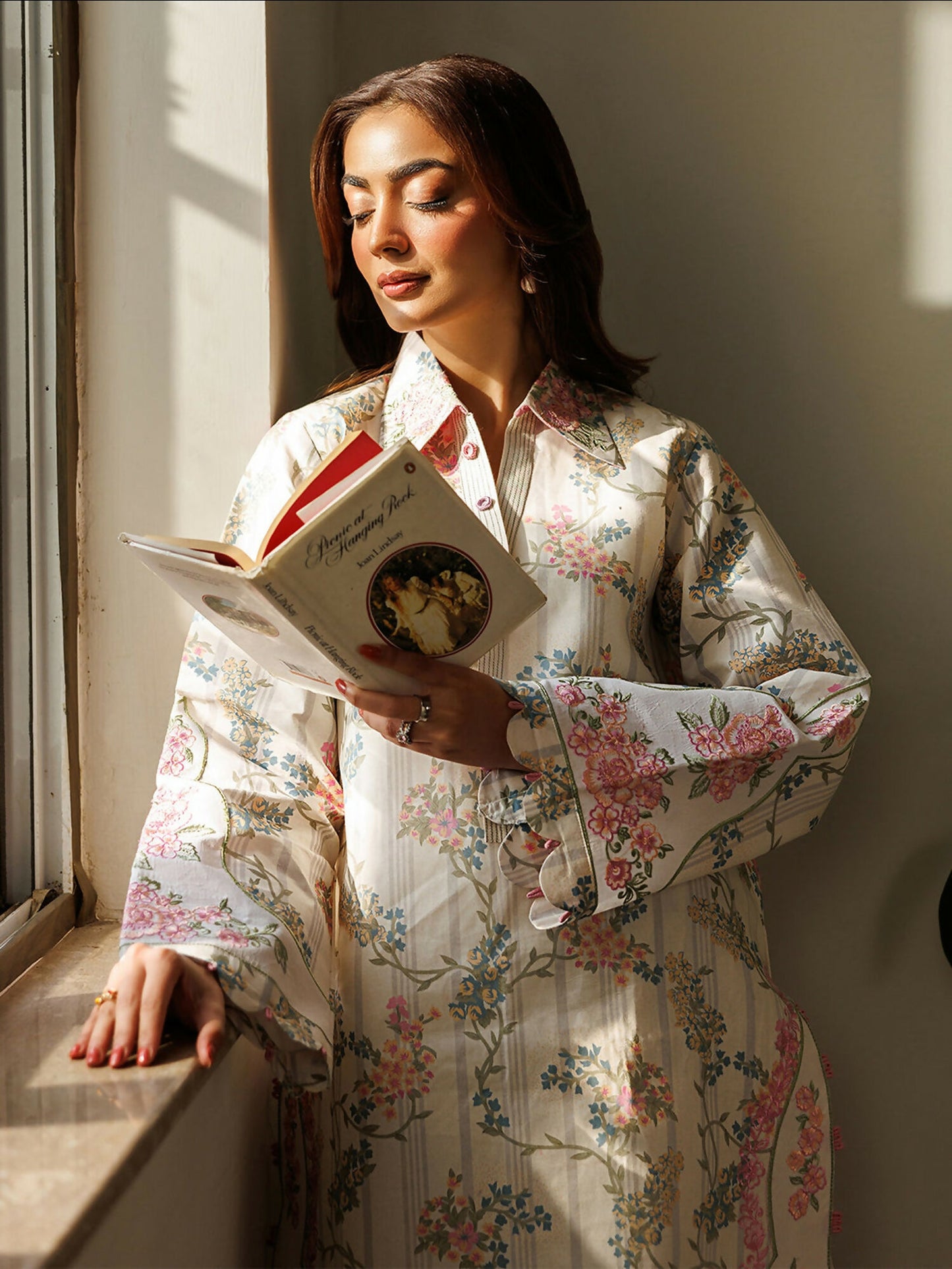 Mahnur Leila Lawn'26 Embroidered Unstitched 3-Piece Suit-L-03