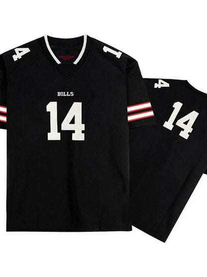 Jupiter Sporty Style Oversized No 14 Baseball Tee Shirt-13624