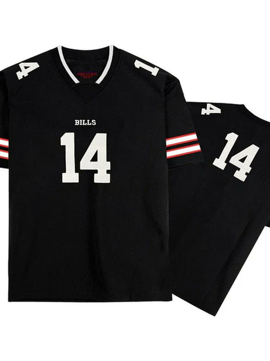 Jupiter Sporty Style Oversized No 14 Baseball Tee Shirt-13624