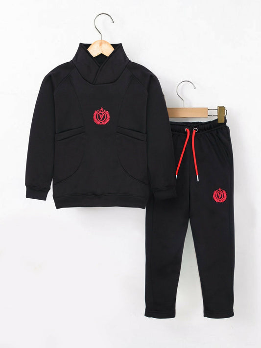 Black Velvour Winter Tracksuit-#VWT22-C
