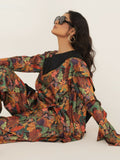 Shiza Hassan SH West Korean Raw Silk Printed Co-Ord Set-Leya
