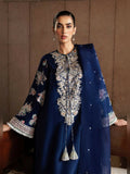 Hussain Rehar Luxury Pret Eid'24 Raw Silk Embellished Stitched 3-Piece Suit-Saxe