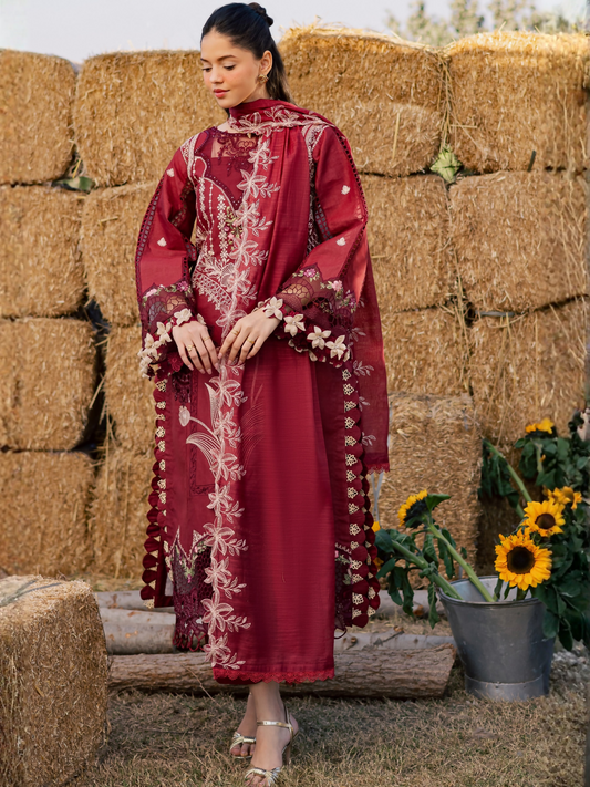Parishay Summer Queen Vol 2 Lawn Embroidered Stitched 3-Piece Suit-SQU-10