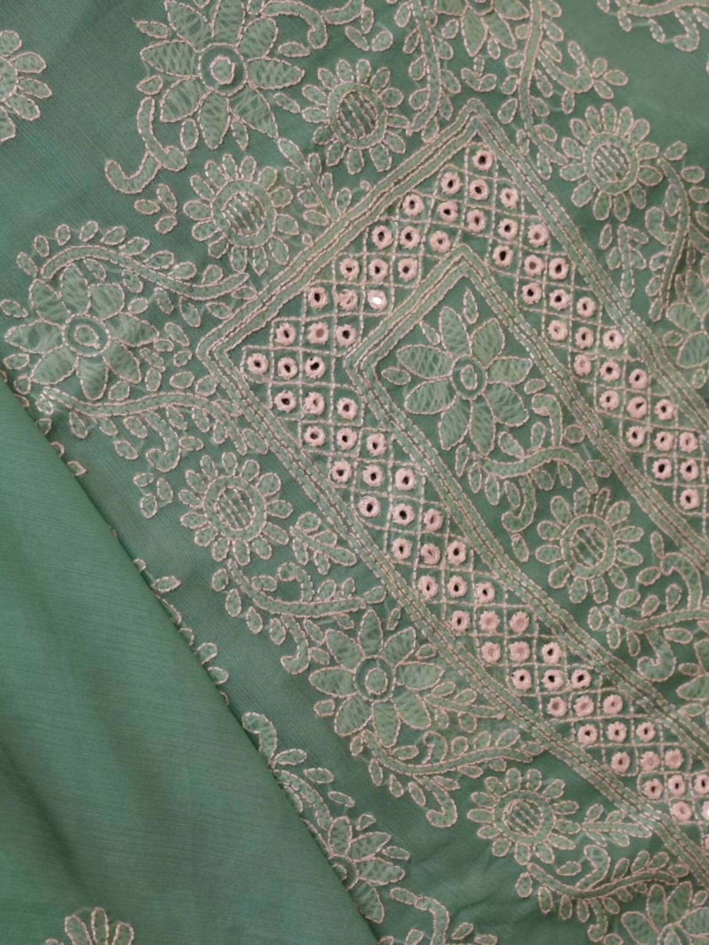 AB Hand Embroideries Chiffon Embroidered Unstitched 2-Piece Suit