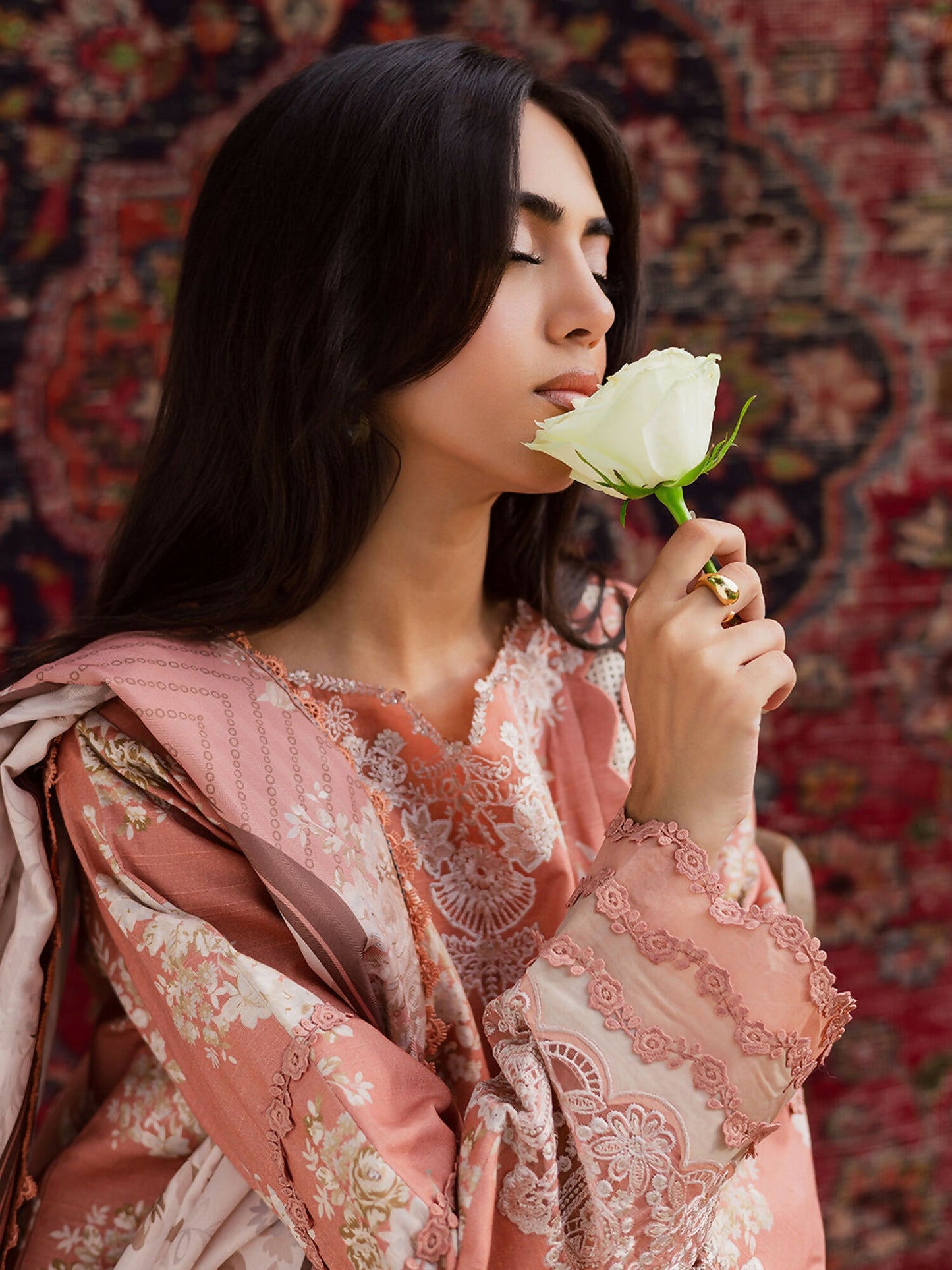 Parishay Rang e Sarma Khaddar Embroidered Stitched 3-Piece Suit-SAR-03