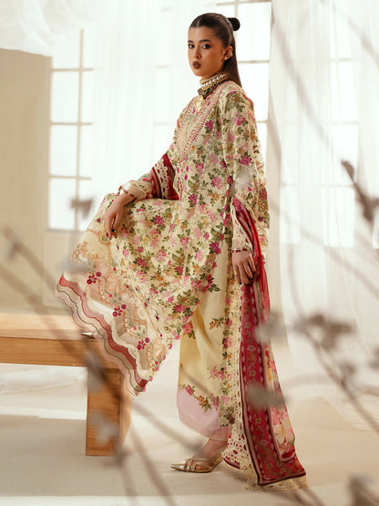 Binilyas Eres Bonita Viscose Embroidered Stitched 3-Piece Suit-1107-A