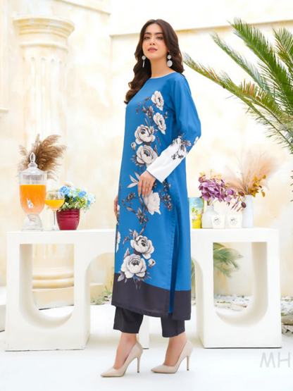 MH Cloth House Poly Lawn Printed Stitched 2-Piece Suit-Neelofar