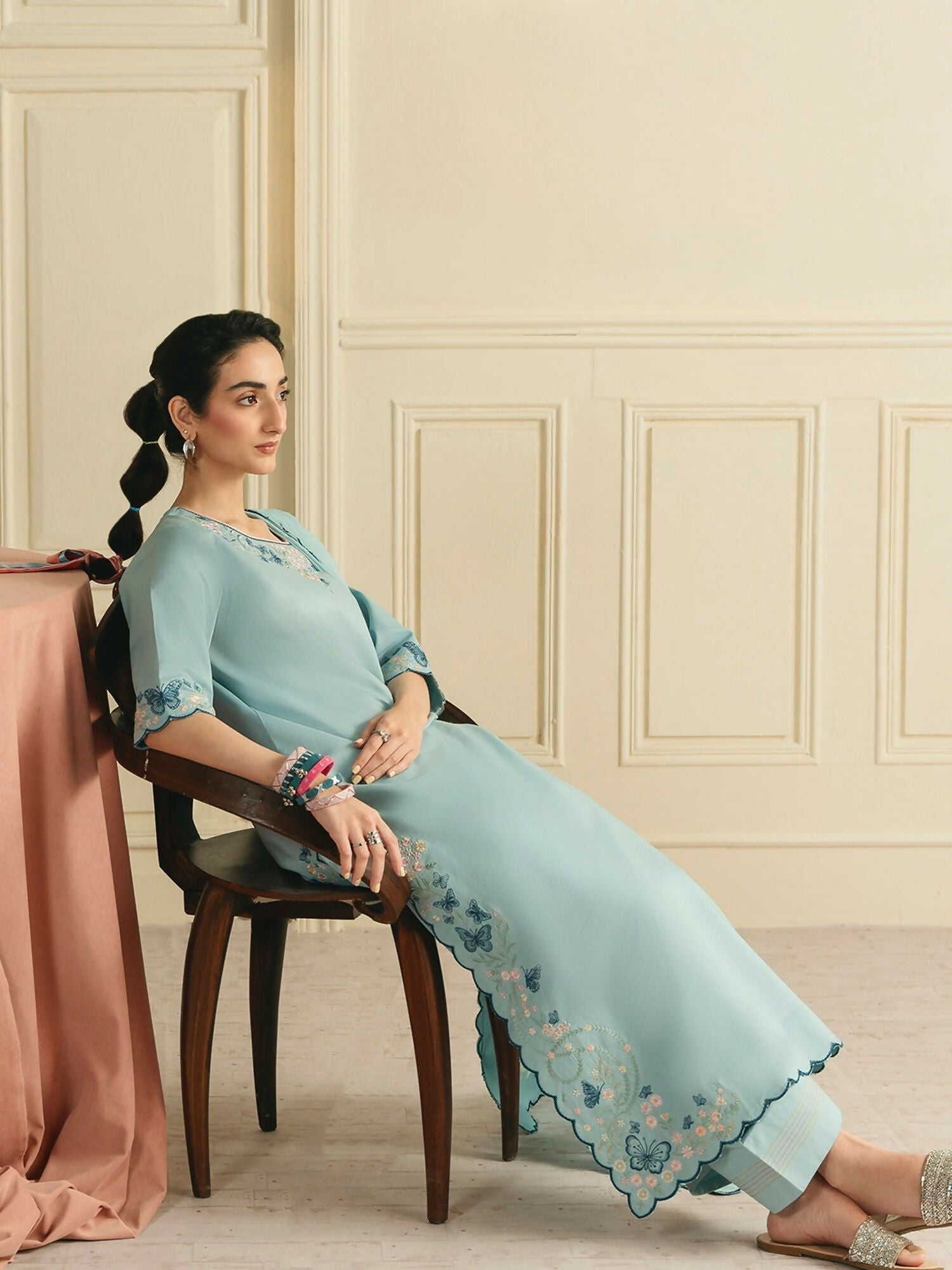 Mannat Clothing Boho Summer'26 Cotton Embroidered Stitched Suit-Wild Bloom