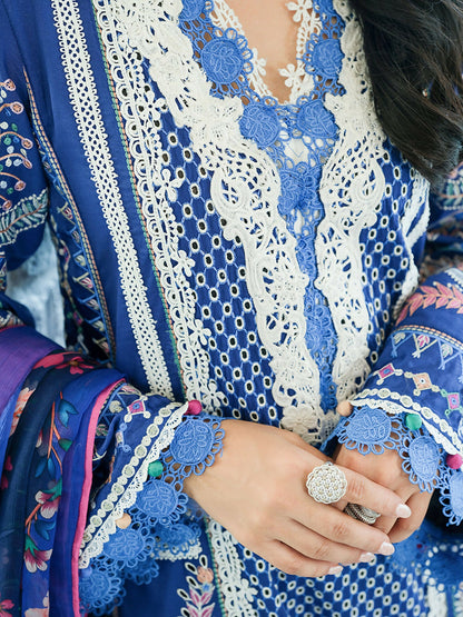 Mushq A Moi Luxury Lawn Embroidered Unstitched 3-Piece Suit-Moonlit Dreams