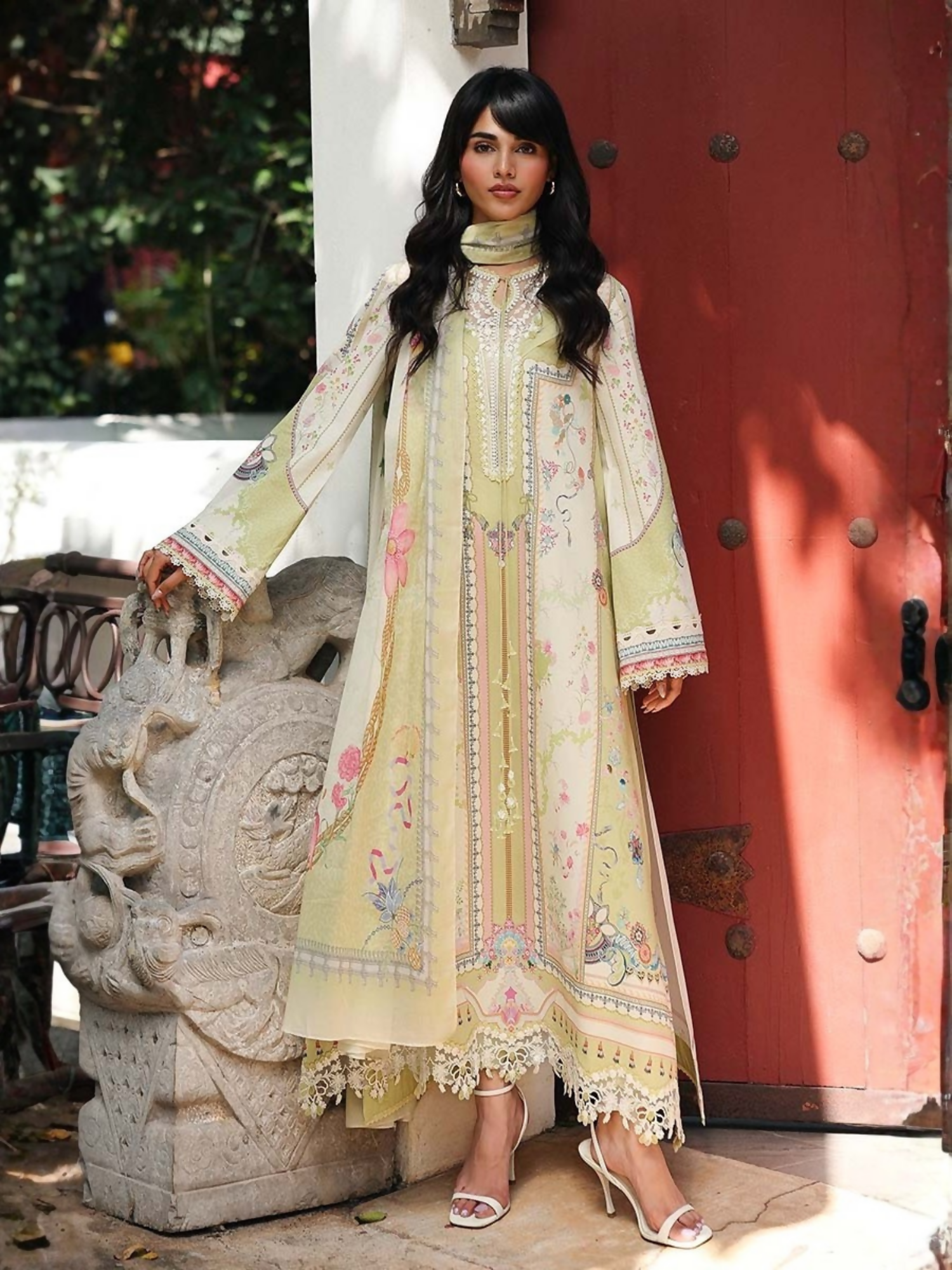 Qalamkar Qprints Lawn'26 Embroidered Unstitched 3-Piece Suit-AX-06-(B)-Vaila
