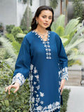 Panache Apparel Solid Story Cotton Lawn Embroidered Stitched Suit-Blue Petal