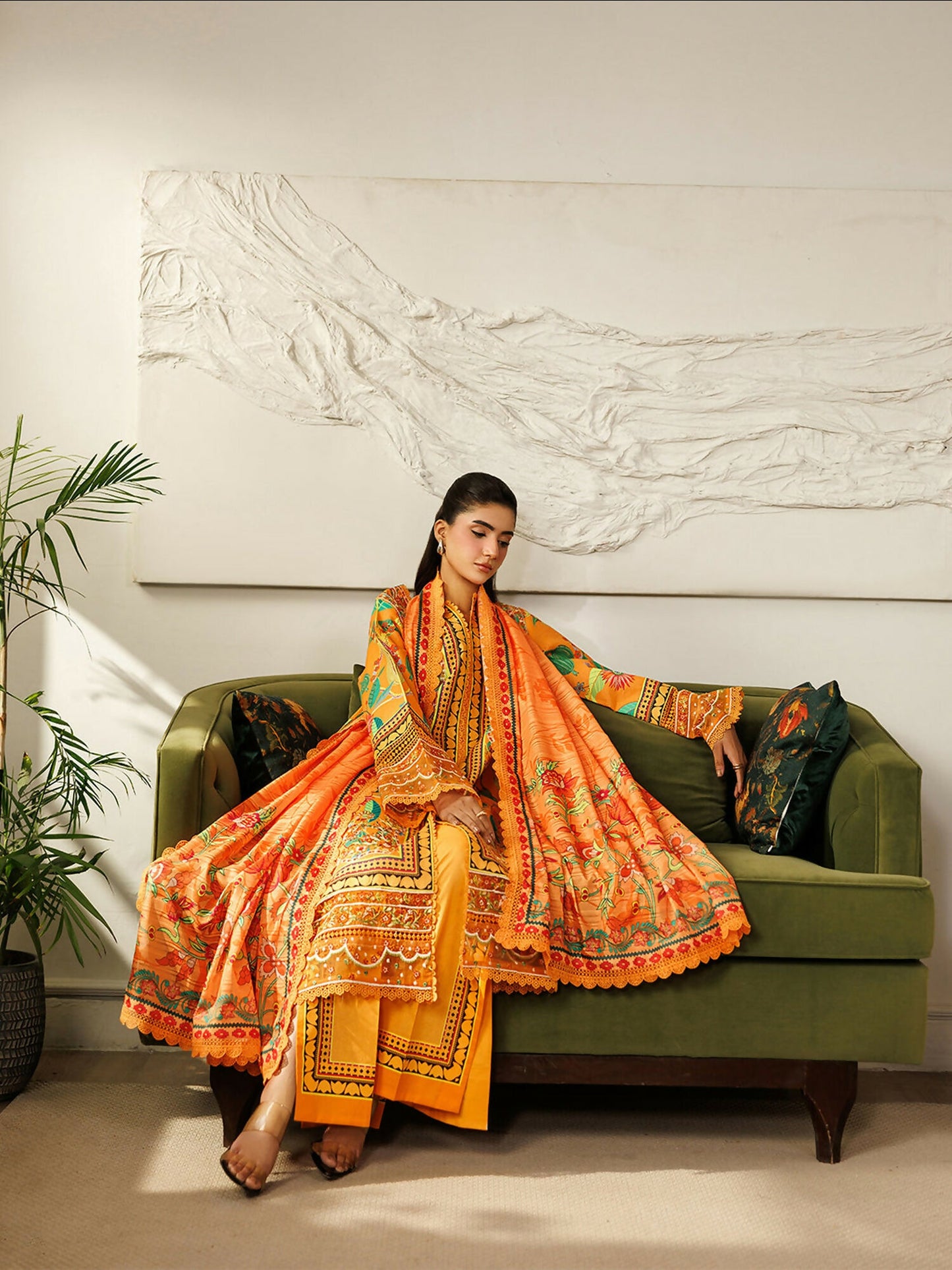 Mahnur Leila Lawn'26 Embroidered Stitched 3-Piece Suit-L-13