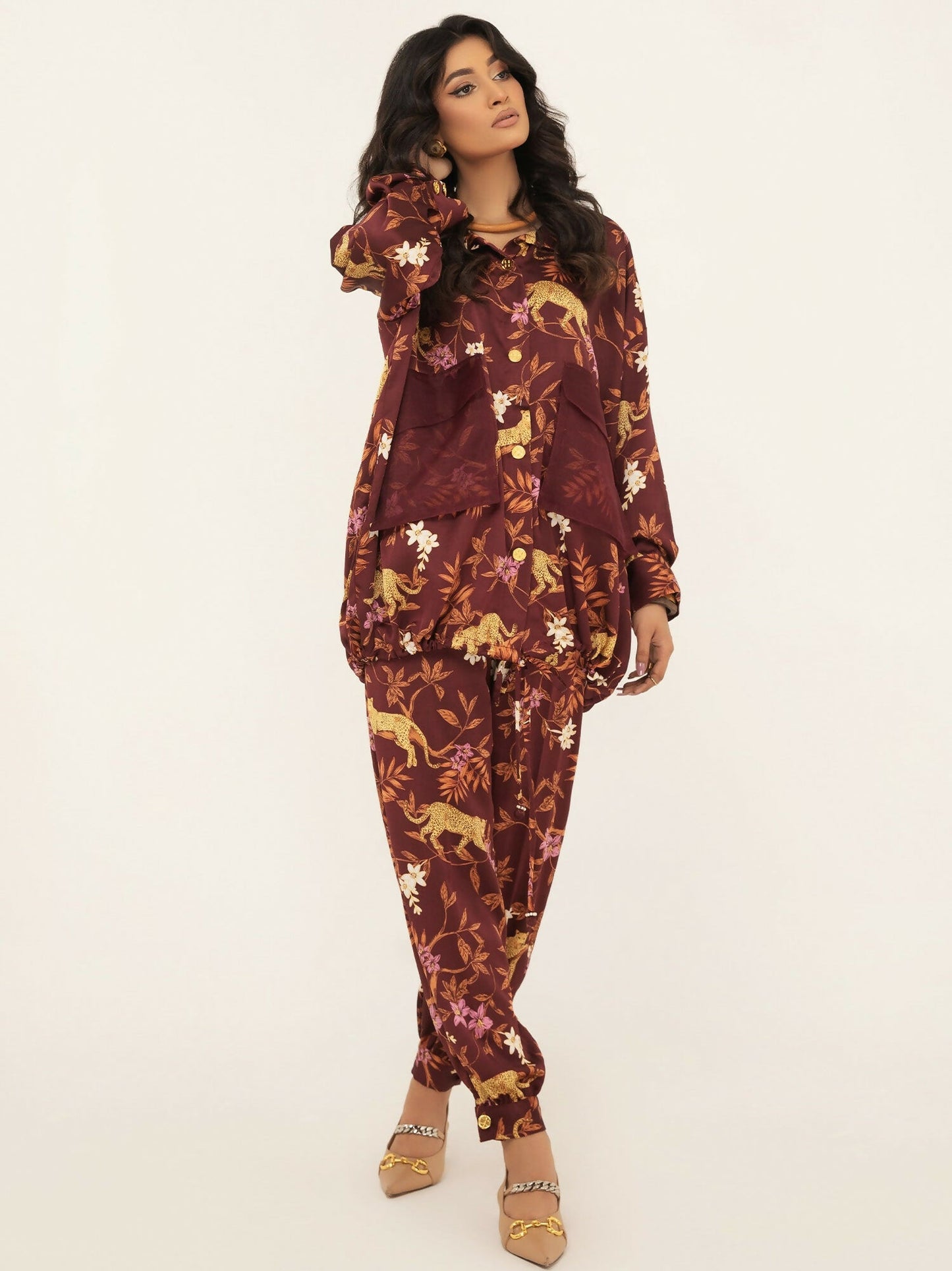 Shiza Hassan SH West Rod Silk Printed Co-Ord Set-Maise