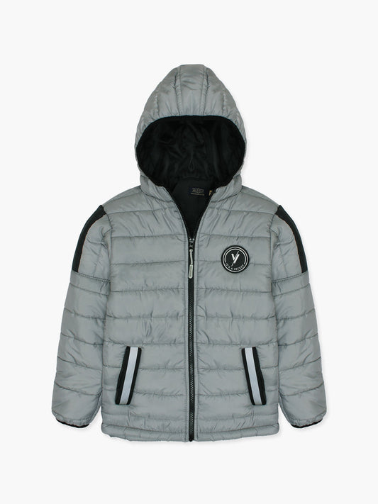 Velvour Full Sleeves Hooded Puffer Jacket-VJ63-B