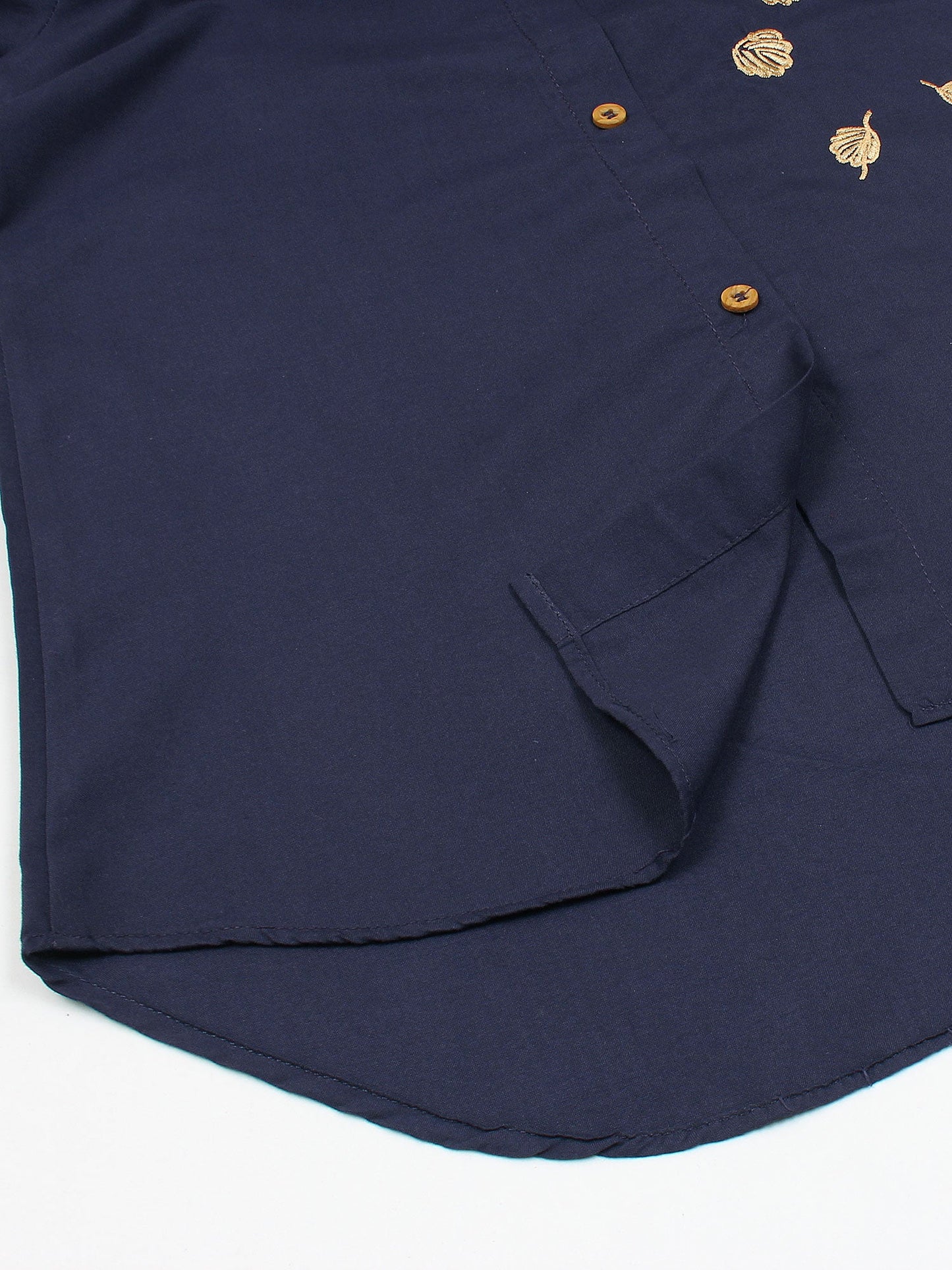 Velvour Girls Cotton Embroidered Stitched Tunic-VG120-B