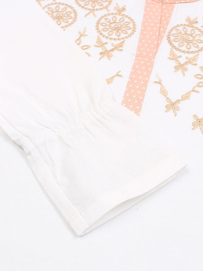 Velvour Girls Cotton Embroidered Co-Ord Set-VG170