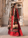 Red Hussain Rehar Barmala Pret'26 Embroidered 3-Piece Suit-Surkh-e-Laleh