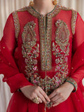 Hussain Rehar Moon In The Golden Cup Organza Embellished Stitched 3-Piece Suit-Sevgi