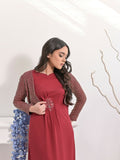 Ruby's Couture Haute & Chic Georgette Embroidered Kaftan Set-Valentina