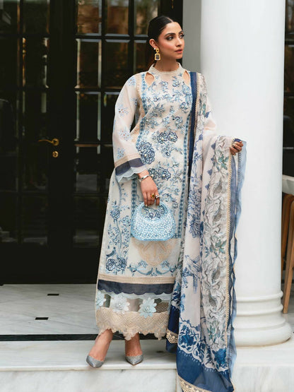 Shiza Hassan Aira Luxury Pret Cotton Net Embroidered Stitched 4-Piece Suit-Zuha