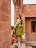 Panache Apparel Chambray Katan Embroidered Stitched Suit-Sumbul