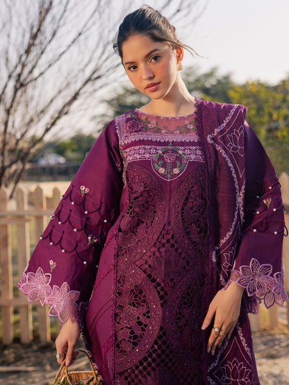 Parishay Summer Queen Vol 2 Lawn Embroidered Unstitched 3-Piece Suit-SQU-07