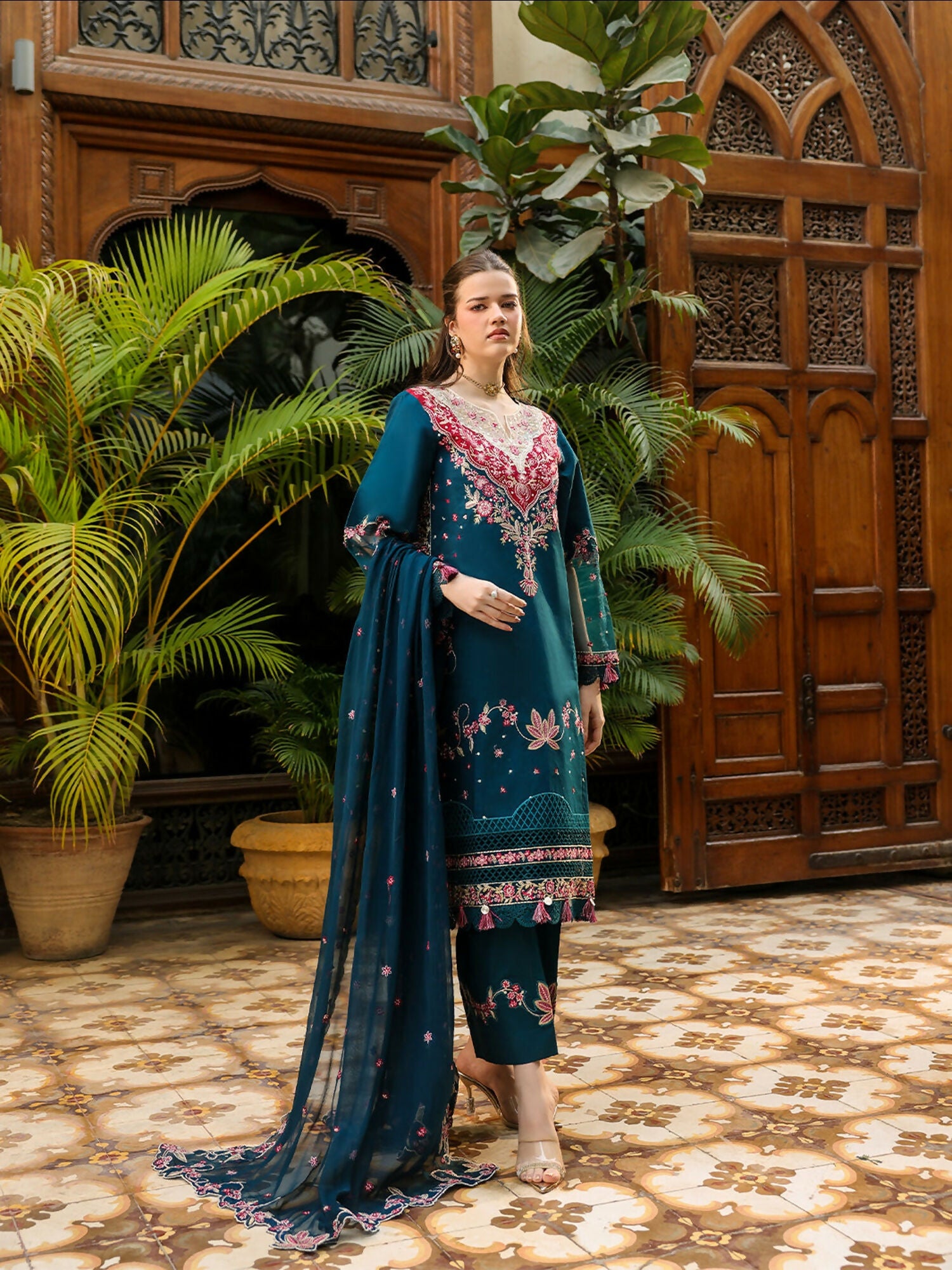 Mahnur Shanaya Vol 2 Lawn Embroidered Unstitched 3-Piece Suit-SH-08