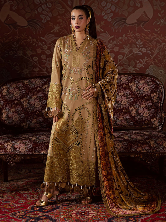 Mahnur Amelia Kotrai Embroidered Stitched 3-Piece Suit–CK-006