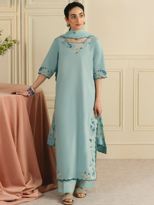 Mannat Clothing Boho Summer'26 Cotton Embroidered Stitched Suit-Wild Bloom