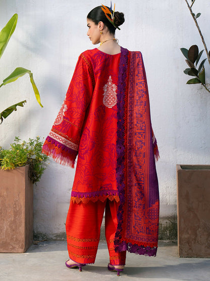 Binilyas Gulrukh Khaddar Embroidered Unstitched 3-Piece Suit-65-B
