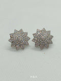 H&A Jewellery One Carat Zirconia Floral Stud Earrings