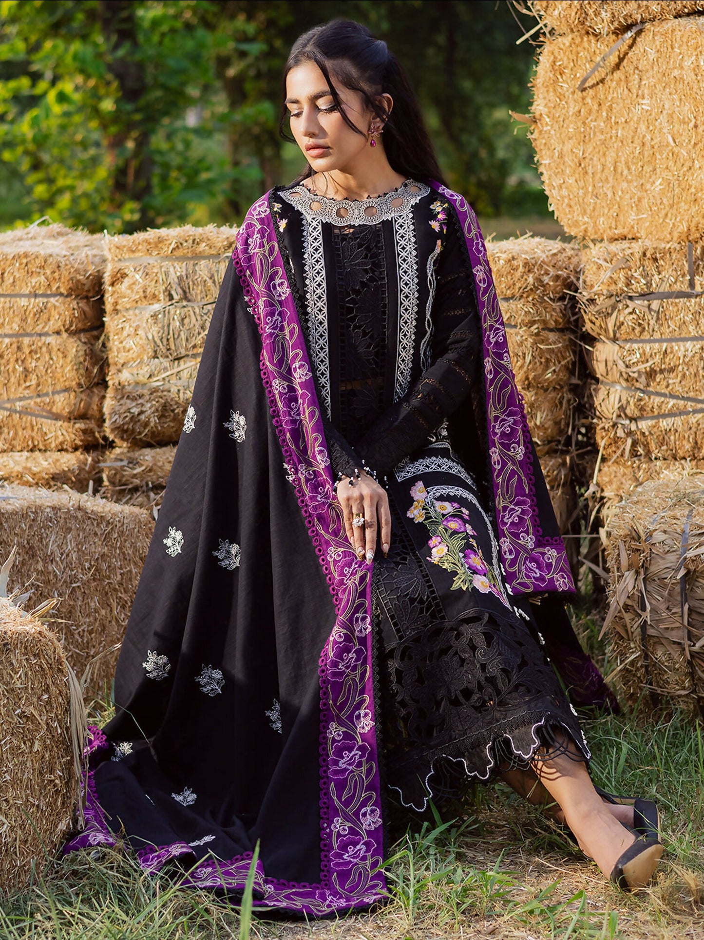 Parishay Winterwood Tales Khaddar Embroidered Unstitched 3-Piece Suit- WW - 14