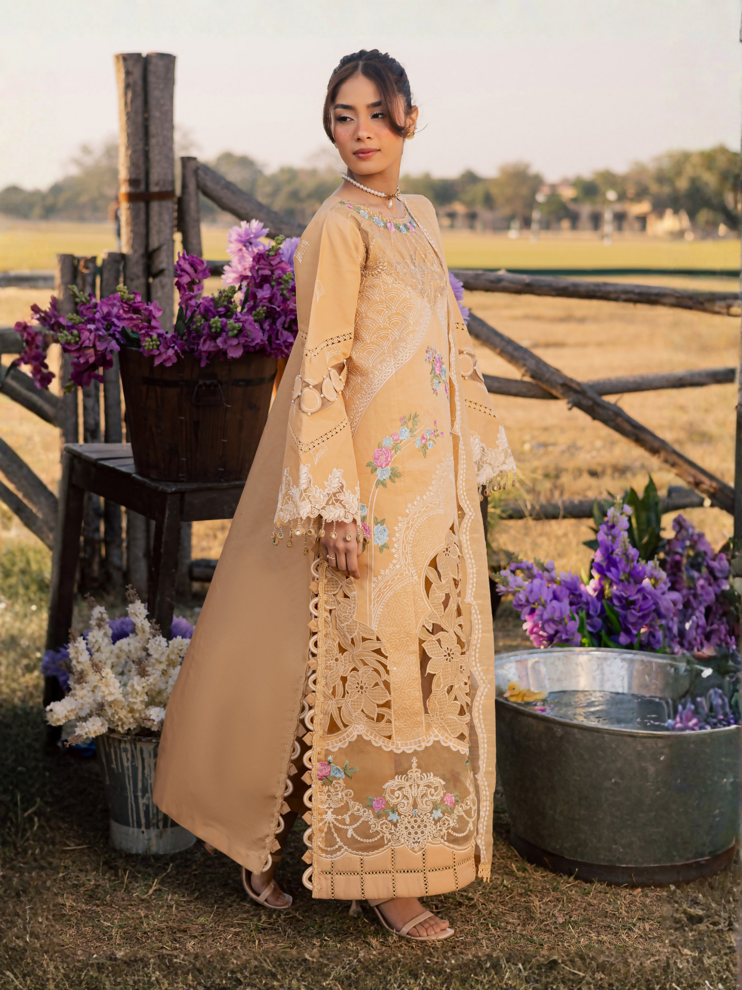 Parishay Summer Queen Vol 2 Lawn Embroidered Unstitched 3-Piece Suit-SQU-08