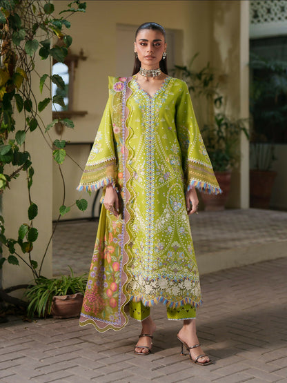 Binilyas Heritage Dore Summer'26 Lawn Embroidered Unstitched 3-Piece Suit-172-B