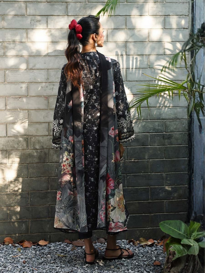 Qalamkar Qprints Lawn'26 Embroidered Unstitched 3-Piece Suit-AX-08-(B)-Eavan