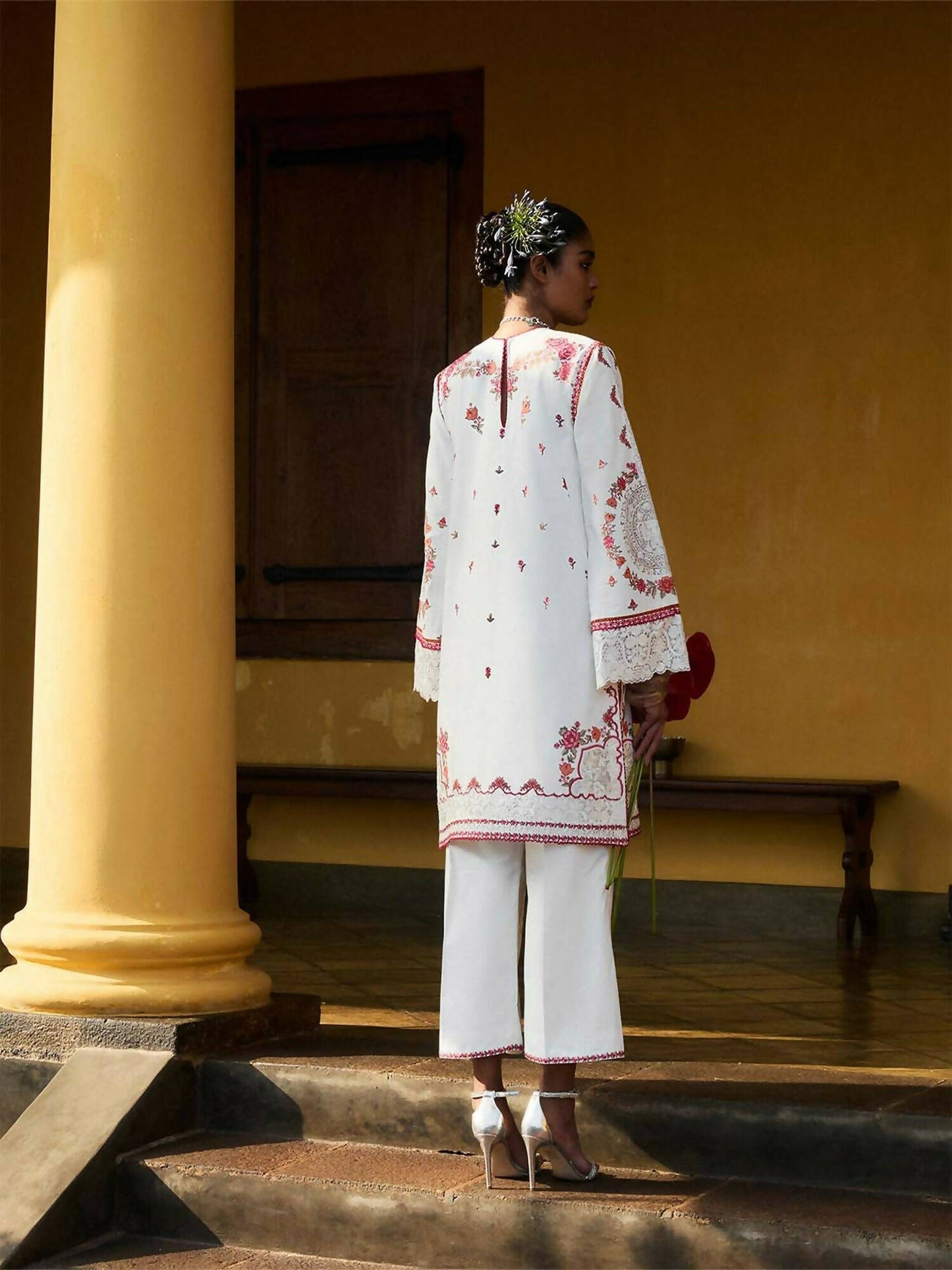 Jugnu by Hussain Rehar SS'25 Eid Pret Cotton Embroidered 2-Piece Suit-Navya