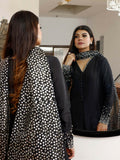 Shiza Hassan Nadia Luxury Pret Korean Raw Silk Embellished Stitched 2-Piece Suit-Midnight Sky
