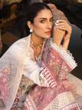 Mahnur Sirene Luxury Lawn Embroidered Unstitched 3-Piece Suit-Magnolia