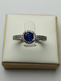 Blue H&A Jewellery Silver Rhodium Plated Ring