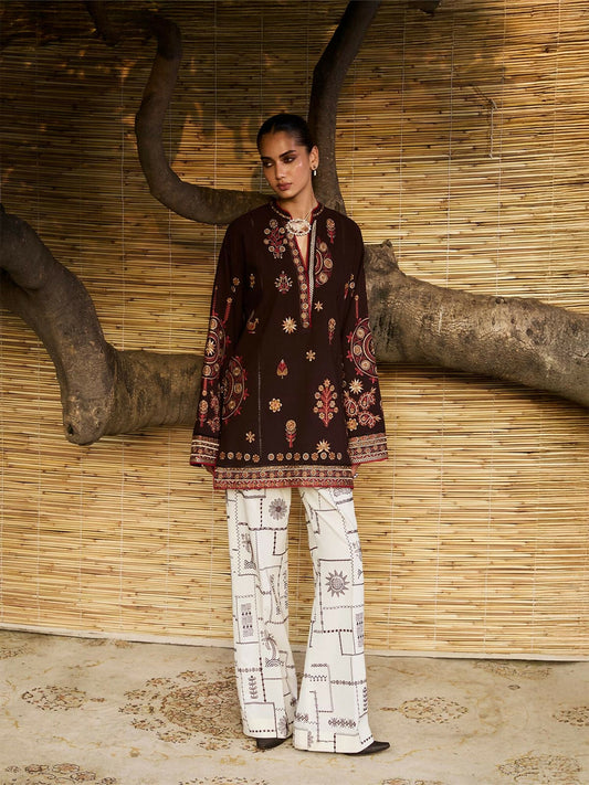 Jugnu By Hussain Rehar AW 25 - Edit I Karandi Embroidered Stitched 2-Piece Suit-Bhumi