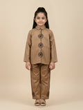 Velvour Girls Cotton Embroidered Co-Ord Set-VG182-A