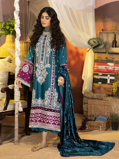 Binilyas Kotrai Embroidered Unstitched 3-Piece Suit-804-B